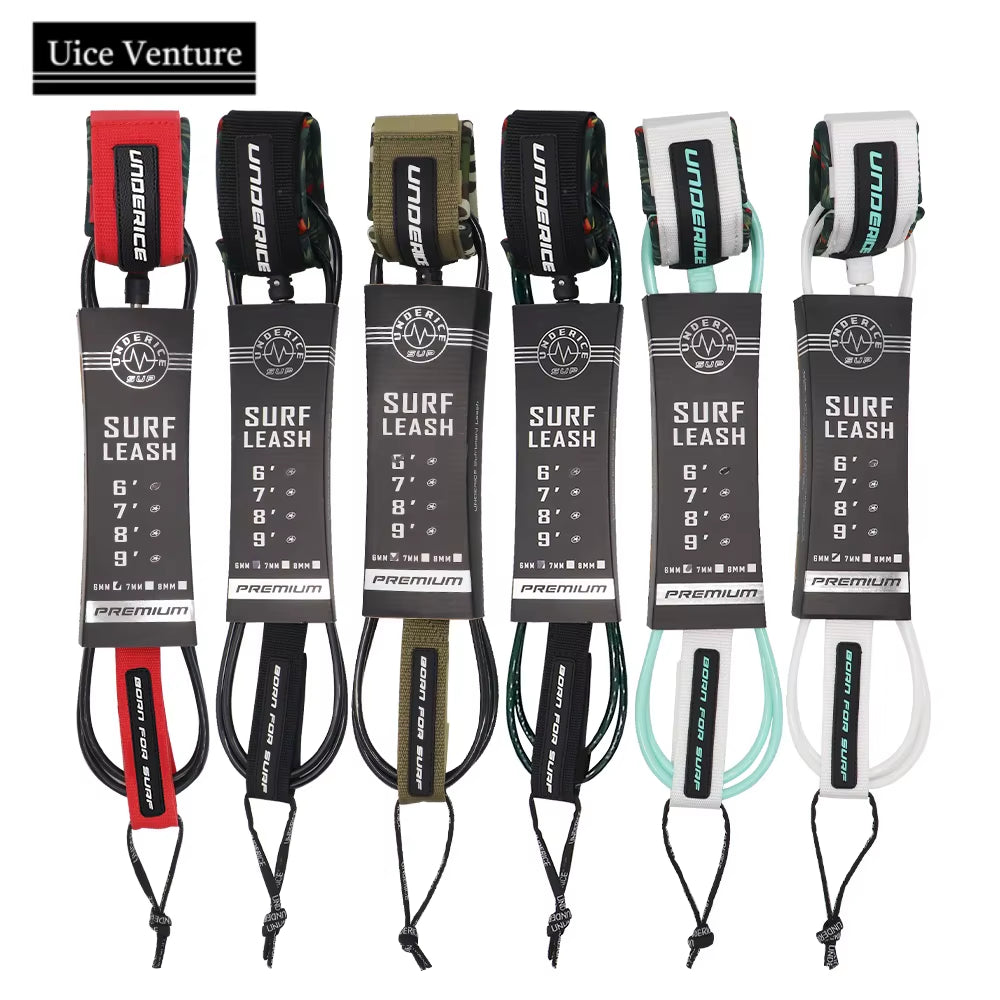 Surf Leash SUP Board 6-10FT Surfboard Leash Surf Leg Rope Surfing Leash for All Surfboard Foot Rope Surf Accessories