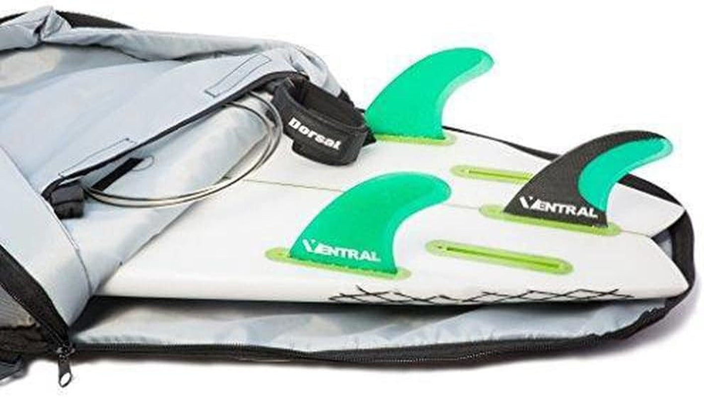 Travel Shortboard and Longboard Surfboard Board Day Bag Cover Black/Grey Nylon (Sizes 5'6, 5'10, 6'0, 6'2, 6'6, 6'8, 7'0, 7'2, 7'6, 8'0, 8'6, 9'0, 9'6)