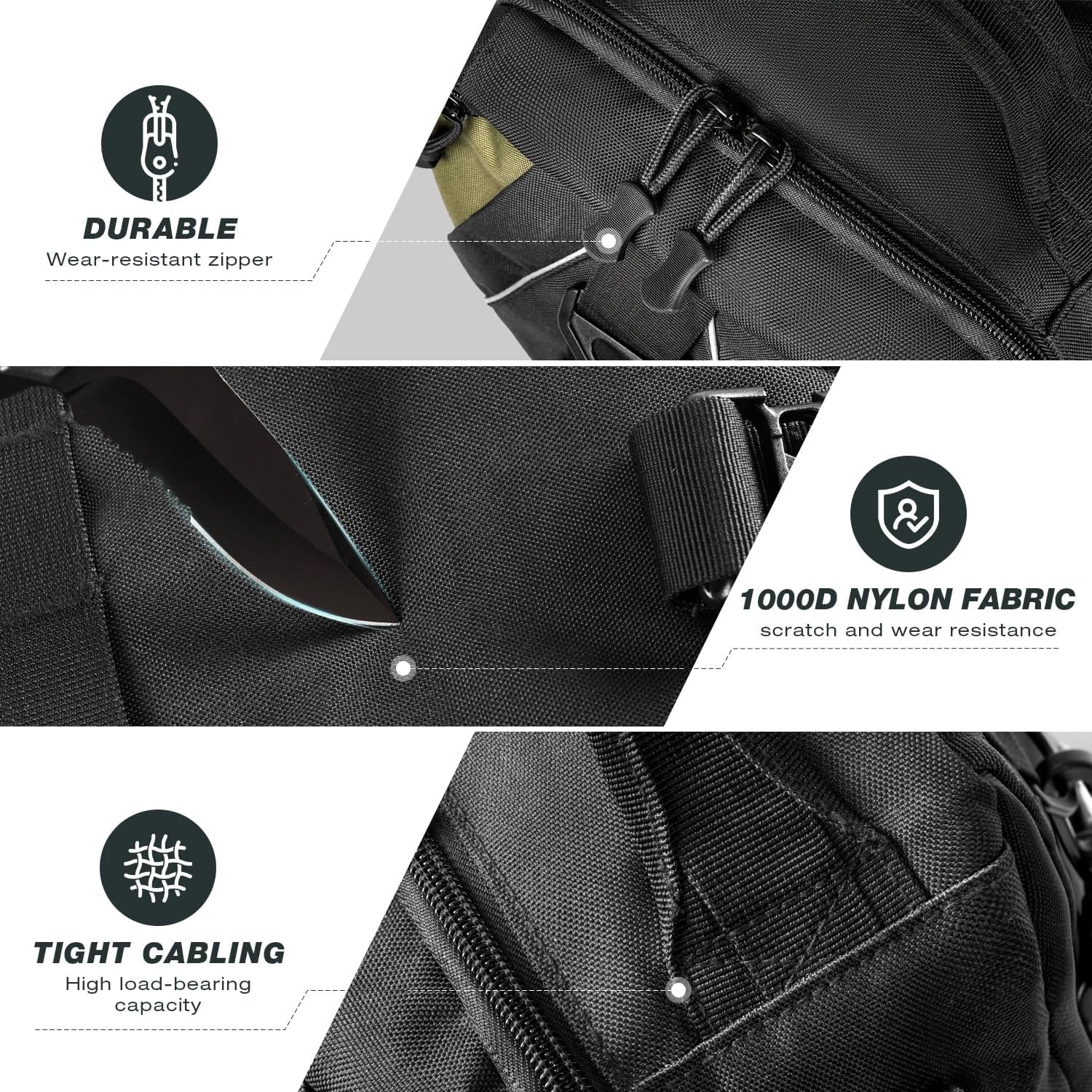 Fishing Nylon Backpack Tackle Sling Bag Backpack with Rod Holder Gift for Mother Father，Lightweight Fishing Backpack Storge Fishing Gear and Equipment