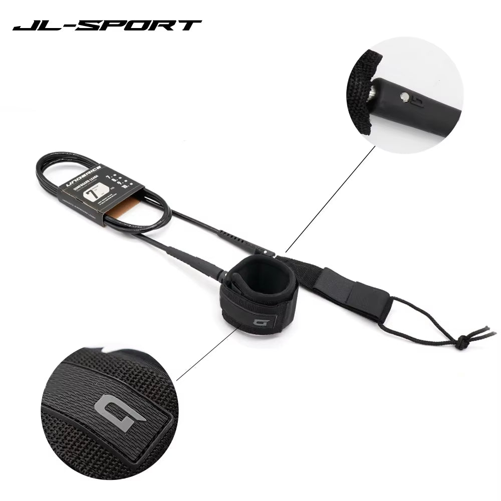 Surf Leash Surfboard Leash DK Brand Surfing Leash 6~9FT 7Mm Surfboard Foot Leash Straight Foot Rope for Wind Surfing Accessories