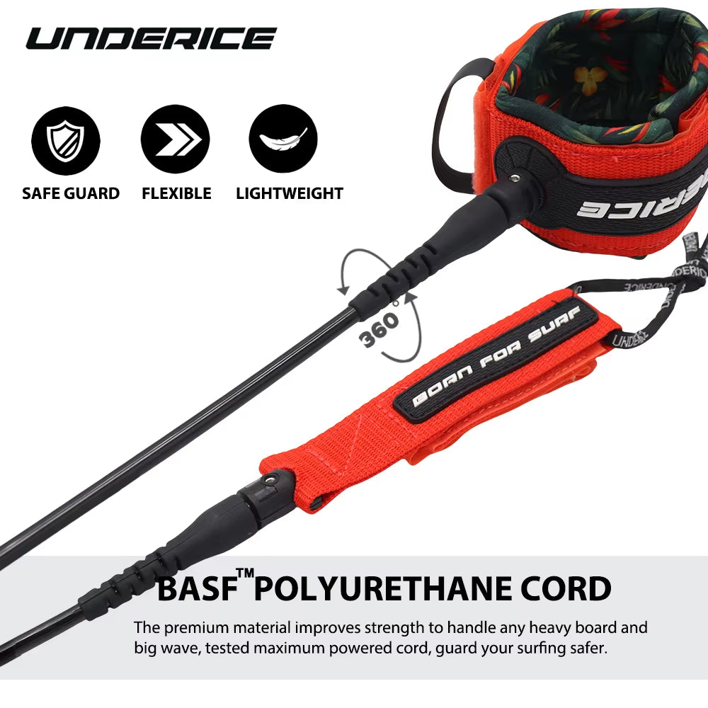 Surf Leash SUP Board 6-10FT Surfboard Leash Surf Leg Rope Surfing Leash for All Surfboard Foot Rope Surf Accessories
