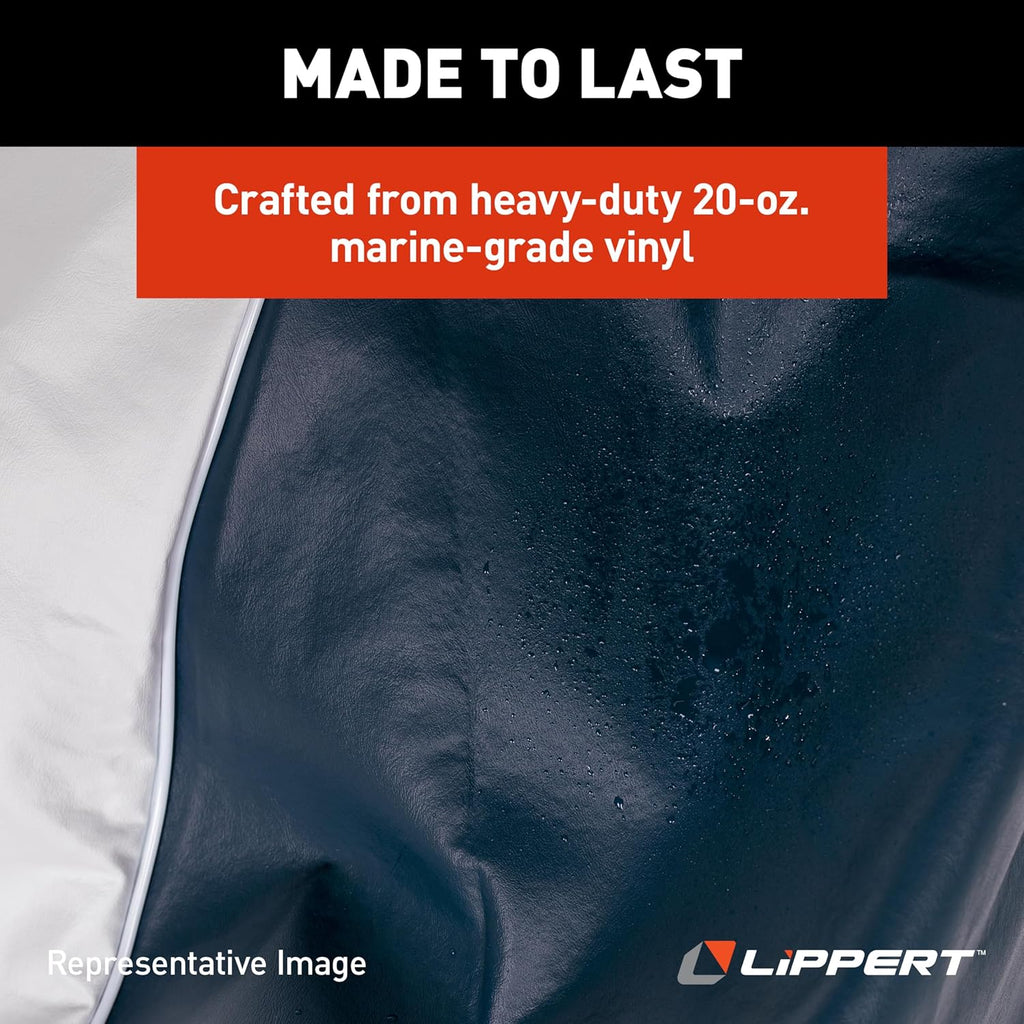 Taylor Made Marine Bean Bag Chair for Boats, Docks, Beaches, Marine Grade Vinyl, Twin-Zipper Design, Weather-Resistant, Water-Repellent, Carrying Handles, White/Blue – 2020193614