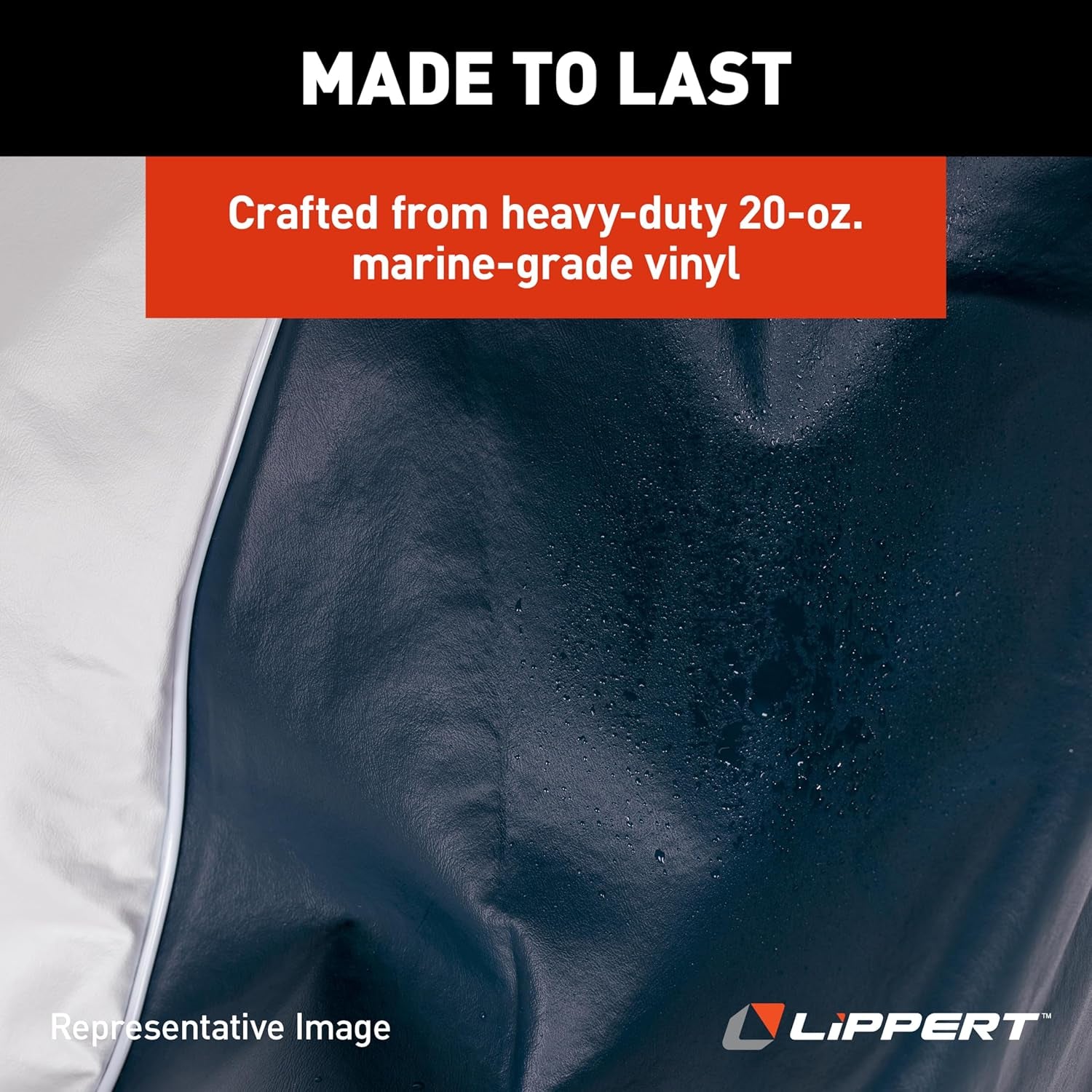 Taylor Made Marine Bean Bag Chair for Boats, Docks, Beaches, Marine Grade Vinyl, Twin-Zipper Design, Weather-Resistant, Water-Repellent, Carrying Handles, White/Blue – 2020193614