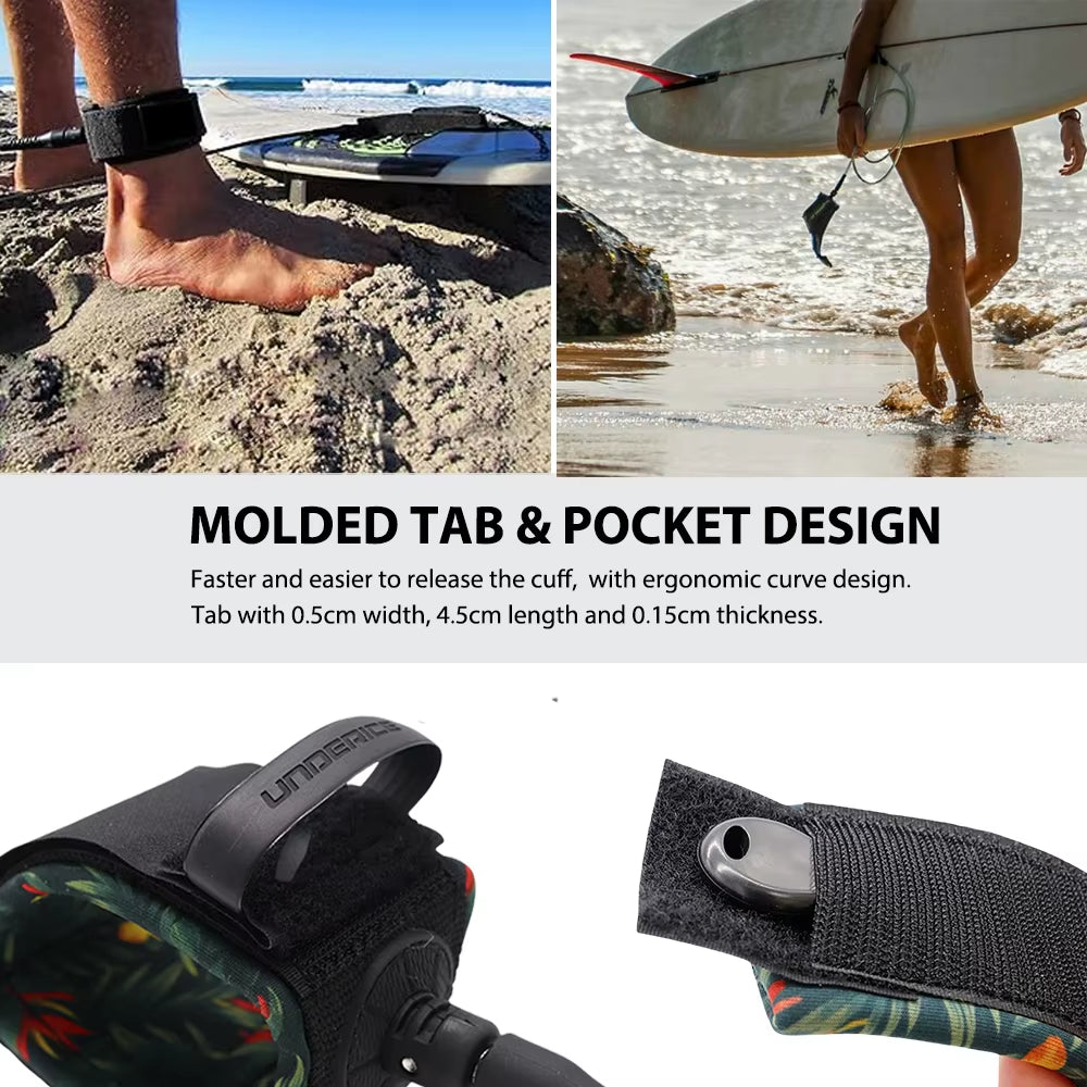 Surf Leash SUP Board 6-10FT Surfboard Leash Surf Leg Rope Surfing Leash for All Surfboard Foot Rope Surf Accessories