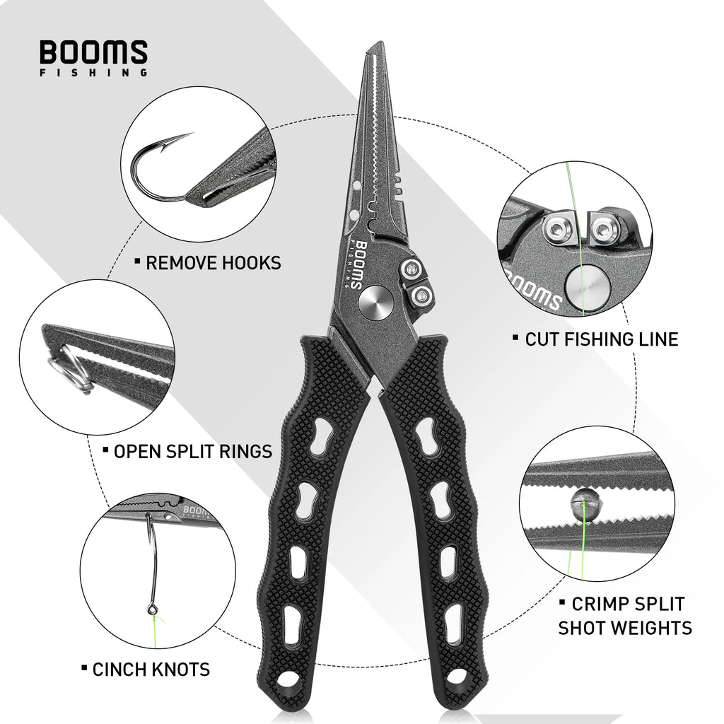 F07 Fishing Pliers Stainless Steel Braid Line Scissors Cutters Crimper Hook Remover Rust-Proof Fishing Gear Tool