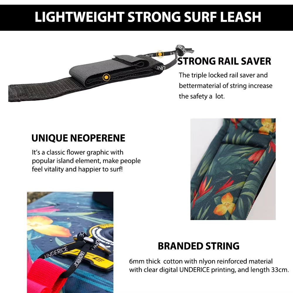 Surf Leash SUP Board 6-10FT Surfboard Leash Surf Leg Rope Surfing Leash for All Surfboard Foot Rope Surf Accessories
